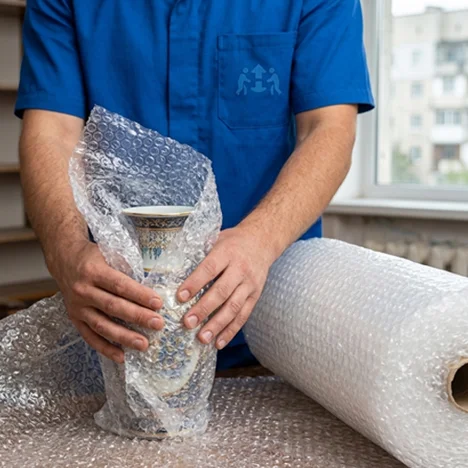 Folie cu bule pentru obiecte fragile la mutare